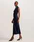 HISAKO-Dresses-Sleeveless Waterfall Ruffle Midi Dress- Ted Baker Romania